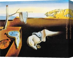 Memory Canvas Paintings - The Persistence of Memory by Salvador Dali