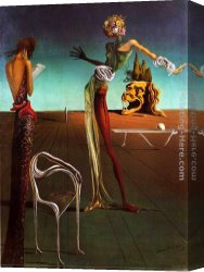 Heart of The Rose Canvas Paintings - Woman with a Head of Roses by Salvador Dali