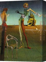 Woman Canvas Paintings - Woman With Head of Roses by Salvador Dali