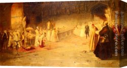 Wedding Canvas Paintings - A Royal Wedding by Salvador Sanchez Barbudo