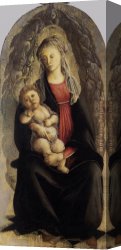 Madonna Canvas Paintings - Madonna in Glory with Seraphim by Sandro Botticelli