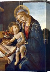 Madonna Canvas Paintings - Madonna with the Child by Sandro Botticelli