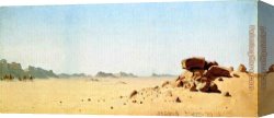 Sketch Canvas Paintings - Assouan, Egypt, A Sketch by Sanford Robinson Gifford