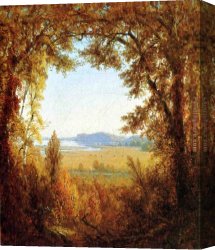 Gifford Canvas Paintings - Hook Mountain on the Hudson River by Sanford Robinson Gifford