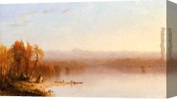 Indian Sacrifice Canvas Paintings - Indian Summer by Sanford Robinson Gifford
