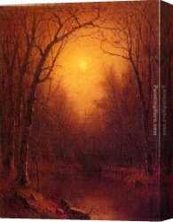 Gifford Canvas Paintings - Indian Summer in the Bronx by Sanford Robinson Gifford