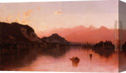 Sketch Canvas Paintings - Isola Bella, Lago Maggiore, a Sketch by Sanford Robinson Gifford