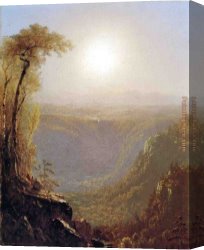 Catskill Canvas Paintings - Kauterskill Clove, in the Catskills(1) by Sanford Robinson Gifford