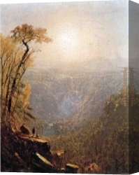 Catskill Canvas Paintings - Kauterskill Clove, in the Catskills by Sanford Robinson Gifford