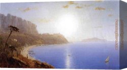 Grande Canvas Paintings - La Marina Grande, Capri by Sanford Robinson Gifford