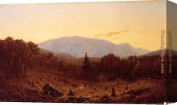 Gifford Canvas Paintings - Twilight on Hunter Mountain by Sanford Robinson Gifford