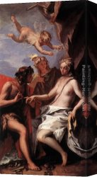 Ariadne Canvas Paintings - Bacchus and Ariadne by Sebastiano Ricci