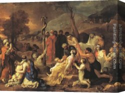 A Tiger And a Serpent Canvas Paintings - Moses and the Brazen Serpent by Sebastien Bourdon