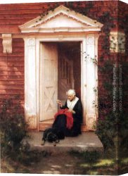 Seymour Canvas Paintings - A Woman's Work is Never Done by Seymour Joseph Guy