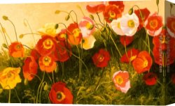 Celebration Canvas Paintings - Poppies In Celebration by Shirley Novak