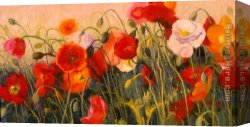 The Boating Party Canvas Paintings - Poppy Party by Shirley Novak