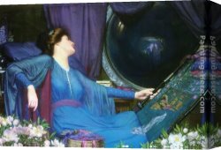 The Lady of Shalott Canvas Paintings - 'I am half-sick of shadows', said the Lady of Shalott by Sidney Harold Meteyard
