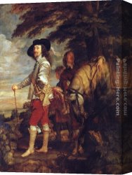 Dyck Canvas Paintings - Charles I King of England at the Hunt by Sir Antony van Dyck