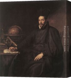 Dyck Canvas Paintings - Portrait of Father Jean-Charles della Faille, S.J. by Sir Antony van Dyck