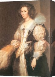 Dyck Canvas Paintings - Portrait of Maria Lugia de Tassis by Sir Antony van Dyck