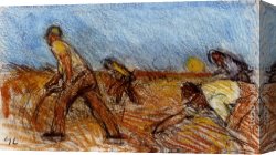 A Harvest Festival Canvas Paintings - Study For 'Harvest' by Sir George Clausen