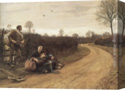 Hard Times Canvas Paintings - Hard Times by Sir Hubert von Herkomer