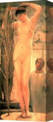 Model Canvas Paintings - A Sculptors Model by Sir Lawrence Alma-Tadema