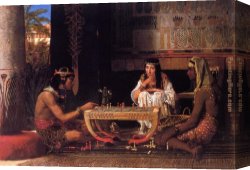 Player Canvas Paintings - Egyptian Chess Players by Sir Lawrence Alma-Tadema