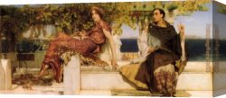 Jerome Canvas Paintings - The Conversion Of Paula By Saint Jerome by Sir Lawrence Alma-Tadema