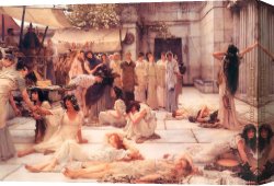 Woman Canvas Paintings - The Women of Amphissa by Sir Lawrence Alma-Tadema