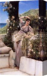 Heart of The Rose Canvas Paintings - Thou Rose of all the Roses by Sir Lawrence Alma-Tadema