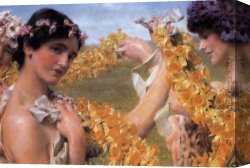 Return Canvas Paintings - When Flowers Return by Sir Lawrence Alma-Tadema