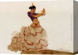 Flint Canvas Paintings - Farruca by Sir William Russell Flint