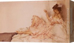 Flint Canvas Paintings - The Diamond Necklet by Sir William Russell Flint