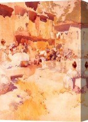 Violet Canvas Paintings - Violet Shades by Sir William Russell Flint