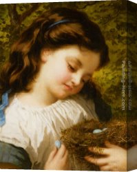 The Wasp's Nest Canvas Paintings - The Birds Nest by Sophie Gengembre Anderson