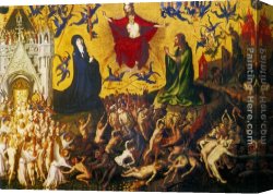 Judgment Canvas Paintings - Last Judgment by Stefan Lochner