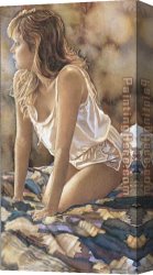 Thoughts of Springtime Canvas Paintings - In Her Thoughts by Steve Hanks