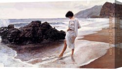 Pacific Canvas Paintings - Pacific Sanctuary by Steve Hanks