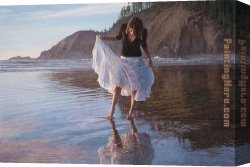 Indian Sacrifice Canvas Paintings - Reflecting on Indian Beach by Steve Hanks
