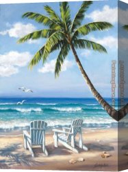 Beach Canvas Paintings - Hidden Beach by Sung Kim