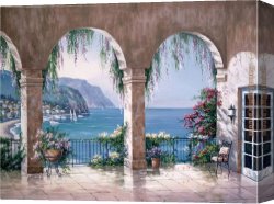 Mediterranean Shipping Canvas Paintings - Mediterranean Arch by Sung Kim