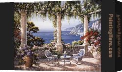 Mediterranean Shipping Canvas Paintings - Mediterranean Terrace by Sung Kim
