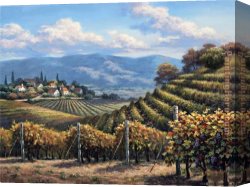 De Tonty Suing for Peace in The Iroquois Village in January 1680 Canvas Paintings - Vineyard Village by Sung Kim