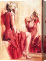 Mirror Canvas Paintings - The Mirror by Talantbek Chekirov