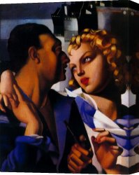 Idylle Canvas Paintings - Idylle by Tamara de Lempicka