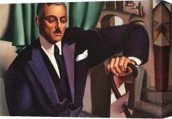 Prince Canvas Paintings - Portrait of Prince Eristoff by Tamara de Lempicka