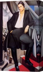 The Ugly Duchess Canvas Paintings - Portrait of the Duchess de La Salle by Tamara de Lempicka