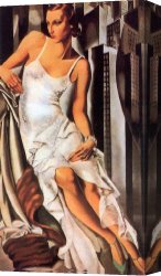 Sketch Canvas Paintings - Sketch of Madame Allan Bott by Tamara de Lempicka
