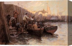 Fisherman's Canvas Paintings - Lobster Fisherman by Terrick Williams
